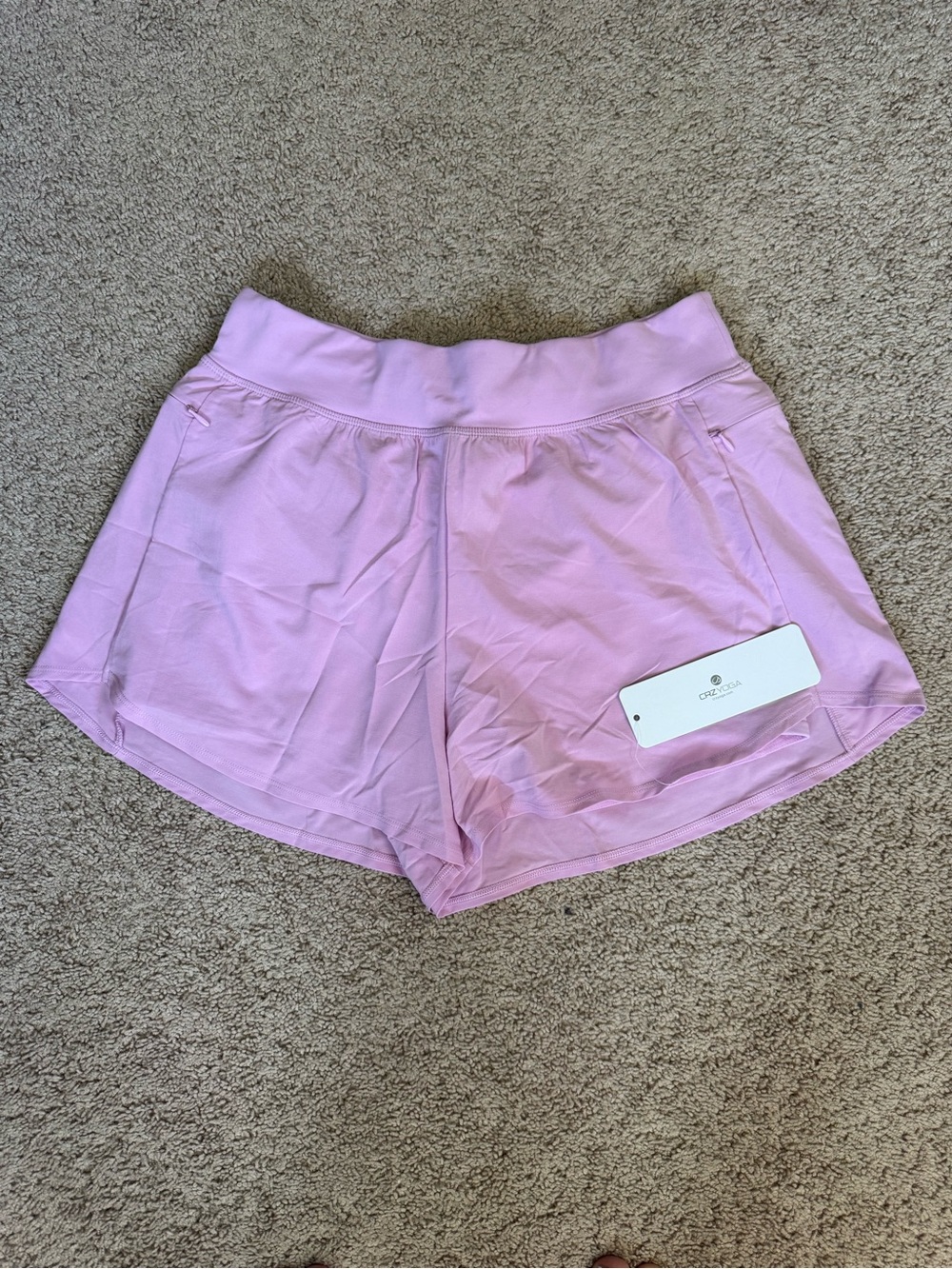 CRZ YOGA Light Pink Athletic Shorts